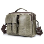 BULLCAPTAIN New Genuine Leather Men Crossbody Bag Male Briefcase Messenger Bag Casual Business Briefcase Style Men Shoulder Bag BagshotStore
