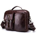 BULLCAPTAIN New Genuine Leather Men Crossbody Bag Male Briefcase Messenger Bag Casual Business Briefcase Style Men Shoulder Bag BagshotStore