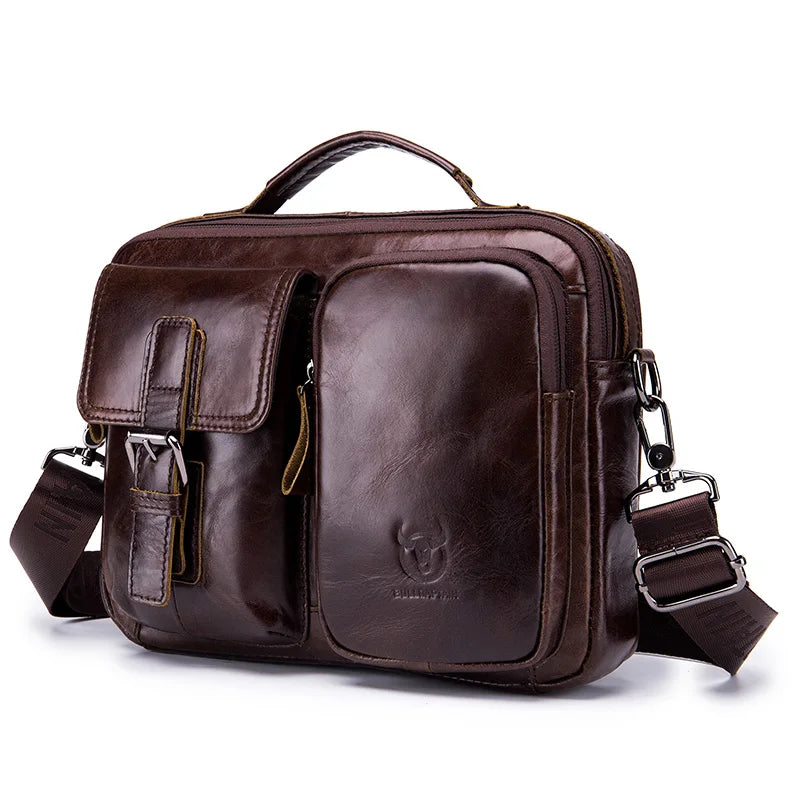 BULLCAPTAIN New Genuine Leather Men Crossbody Bag Male Briefcase Messenger Bag Casual Business Briefcase Style Men Shoulder Bag BagshotStore