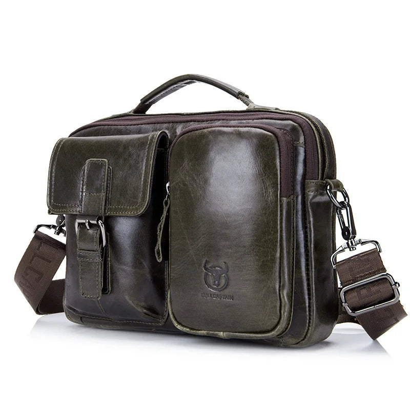 BULLCAPTAIN New Genuine Leather Men Crossbody Bag Male Briefcase Messenger Bag Casual Business Briefcase Style Men Shoulder Bag BagshotStore
