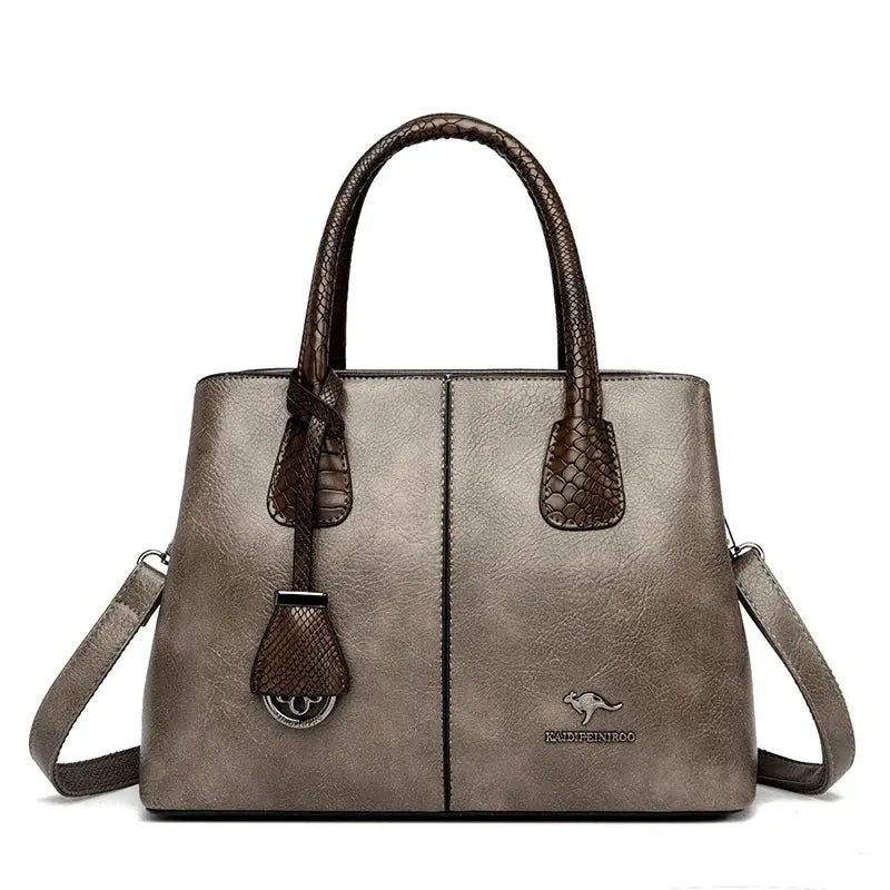 Collection sac à  main Sienna  gris détaill serpent porté bandoullière