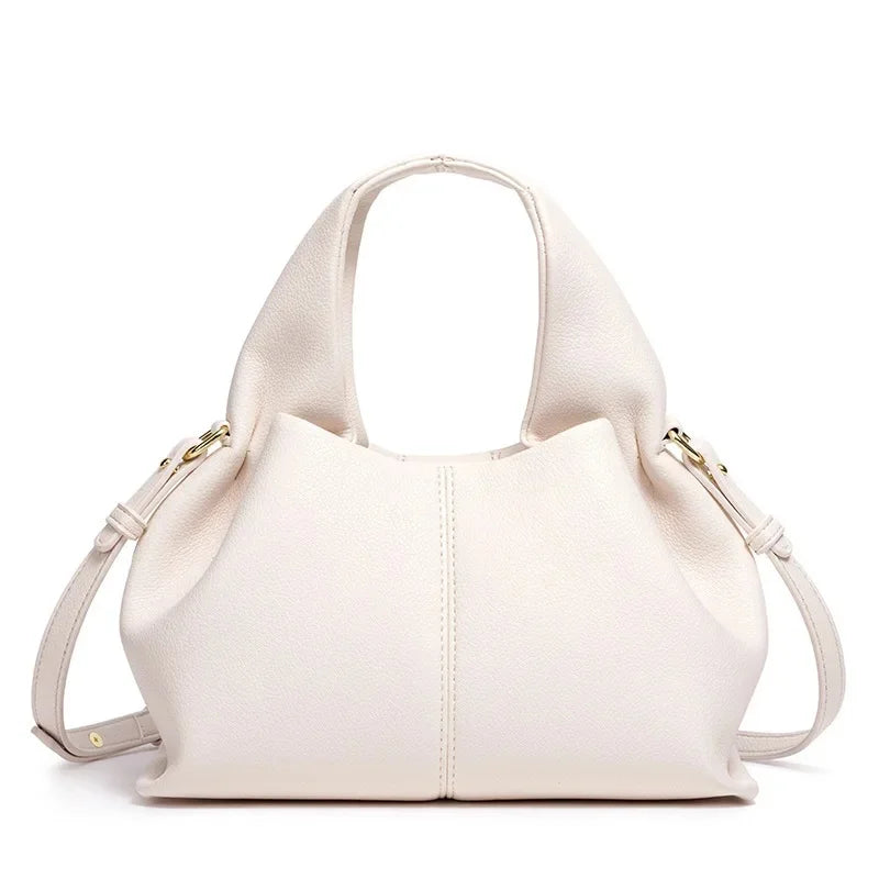 Cloud Shaped Fashion Handbag Single Shoulder Crossbody Underarm Dumpling Bag French Retro Style 2025 Bulingen Soft PU Leather BagshotStore