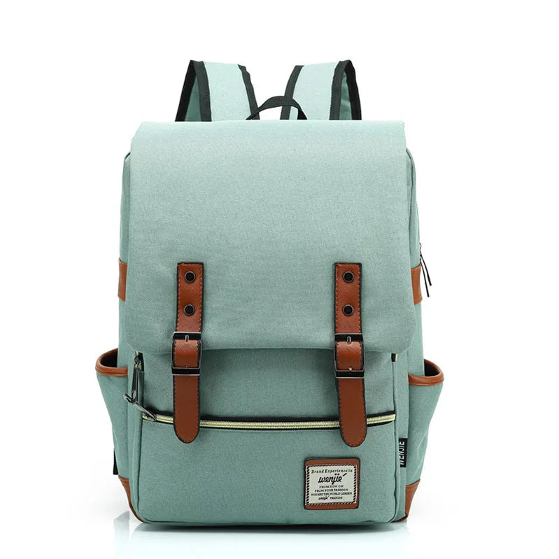 Vintage 16 inch Laptop Backpack Women Canvas Bags Men canvas Travel Leisure Backpacks Retro Casual Bag School Bags For Teenagers BagshotStore