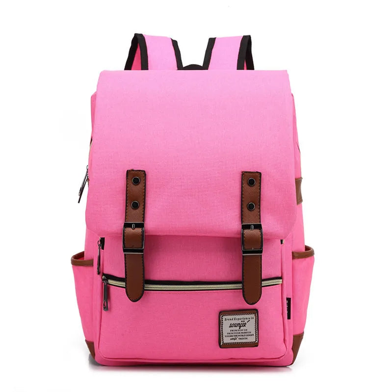 Vintage 16 inch Laptop Backpack Women Canvas Bags Men canvas Travel Leisure Backpacks Retro Casual Bag School Bags For Teenagers BagshotStore