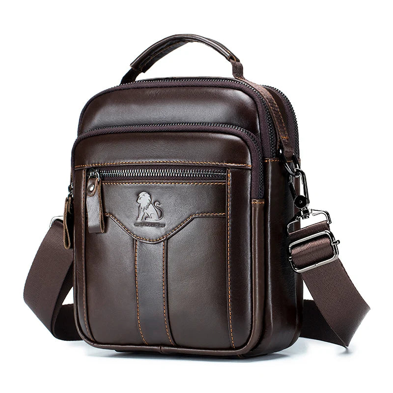 Men's crossbody bag, fashionable leather bag, trendy retro men's top layer cowhide shoulder bag BagshotStore