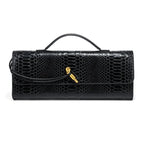 Luxury Design Top-Handle Bag For Women Evening Handbag Long Purse, Crocodile Pattern Crossbody Shoulder Bags Fashionable Outfits BagshotStore
