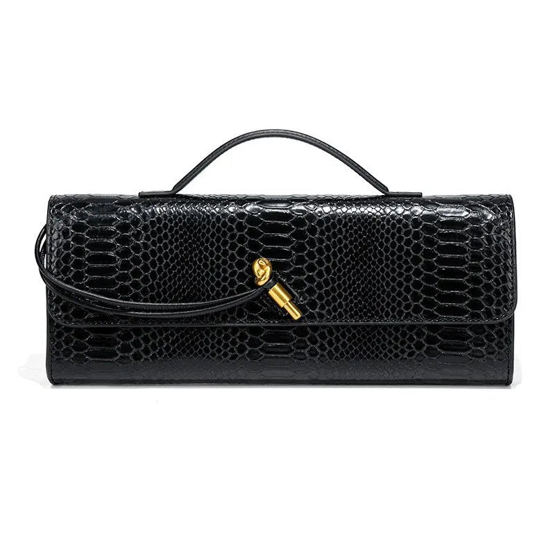 Luxury Design Top-Handle Bag For Women Evening Handbag Long Purse, Crocodile Pattern Crossbody Shoulder Bags Fashionable Outfits BagshotStore