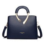 Sac à main femme Léna bleu compact 35cm bandoulière