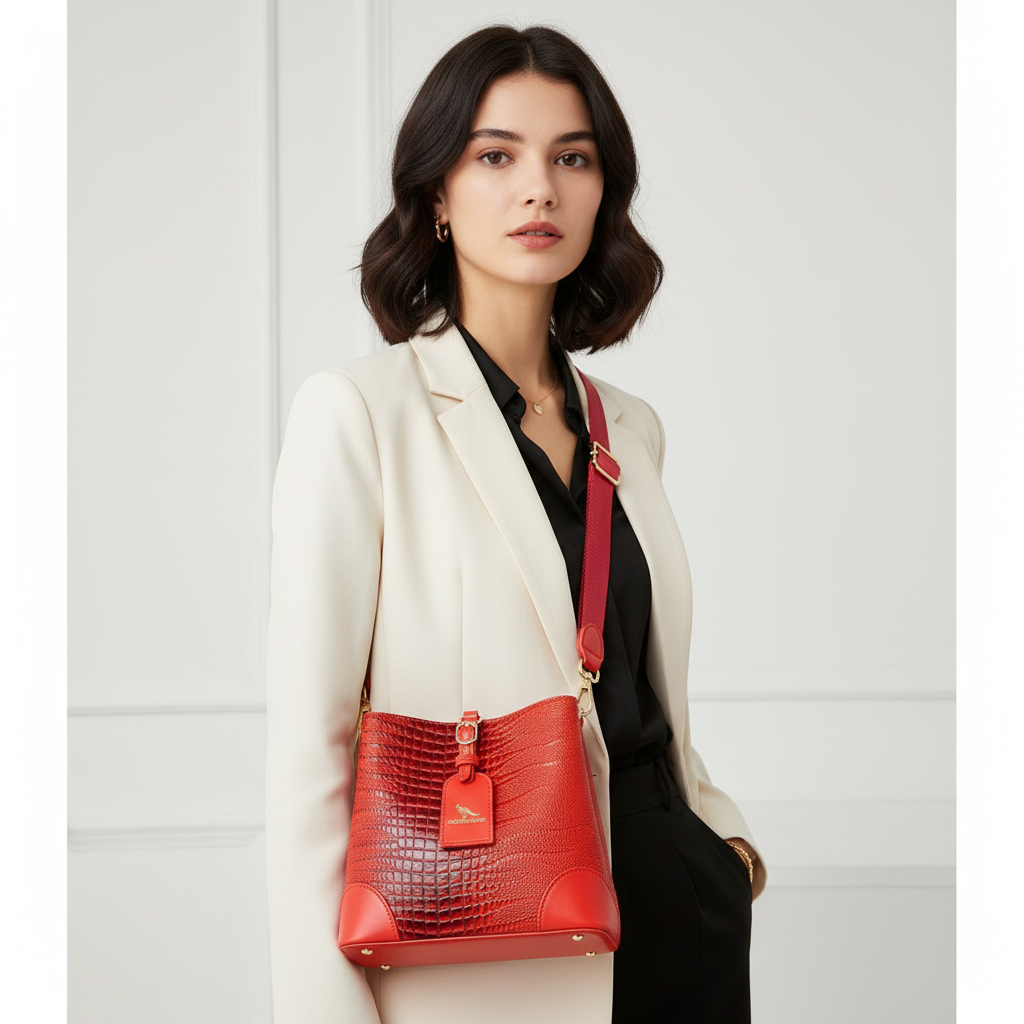 Nairobi - Small Crocodile Effect Bag Ultra-Organized