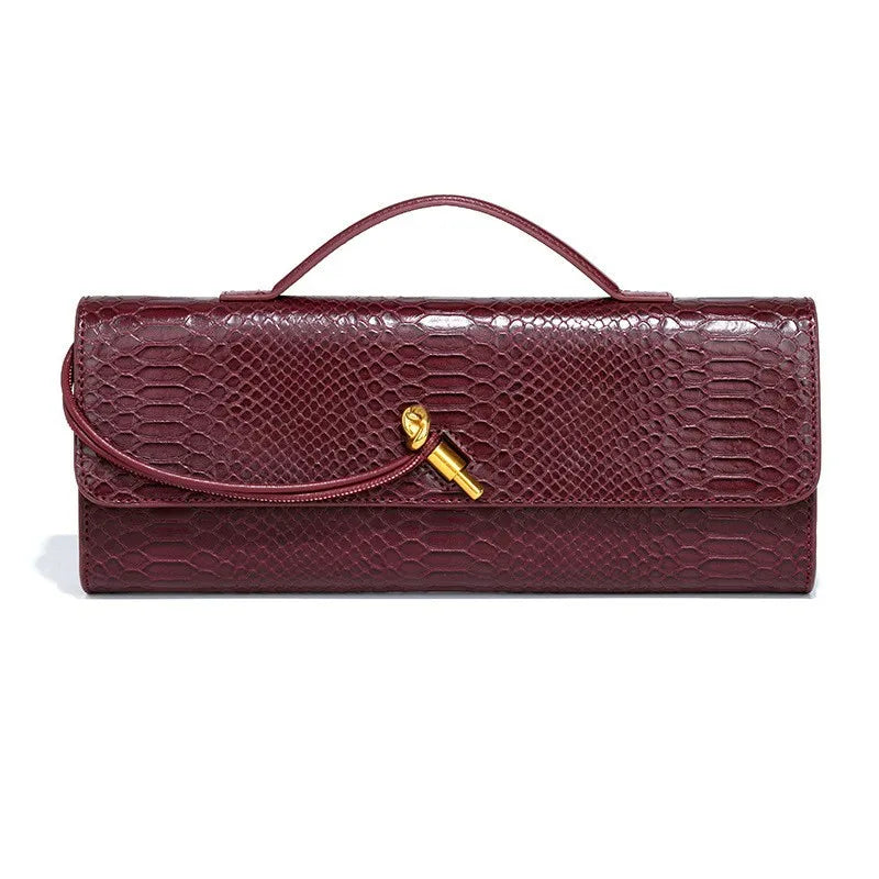 Luxury Design Top-Handle Bag For Women Evening Handbag Long Purse, Crocodile Pattern Crossbody Shoulder Bags Fashionable Outfits BagshotStore