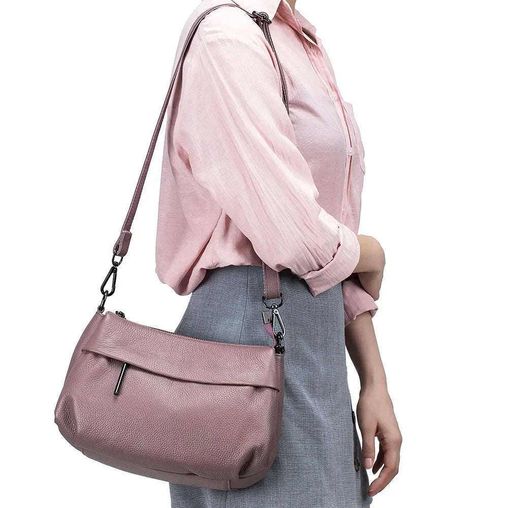 High Quality Real Leather Handbag Ladies' Genuine Leather Shoulder Bags Women's Casual Messenger Bags Versatile Crossbody Bag BagshotStore