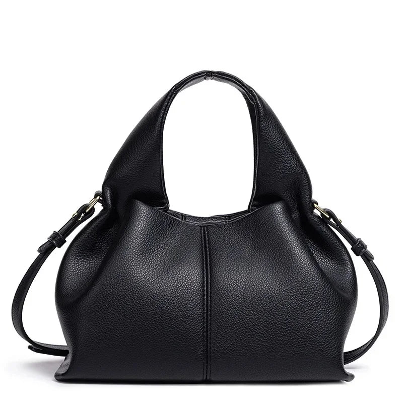 Cloud Shaped Fashion Handbag Single Shoulder Crossbody Underarm Dumpling Bag French Retro Style 2025 Bulingen Soft PU Leather BagshotStore