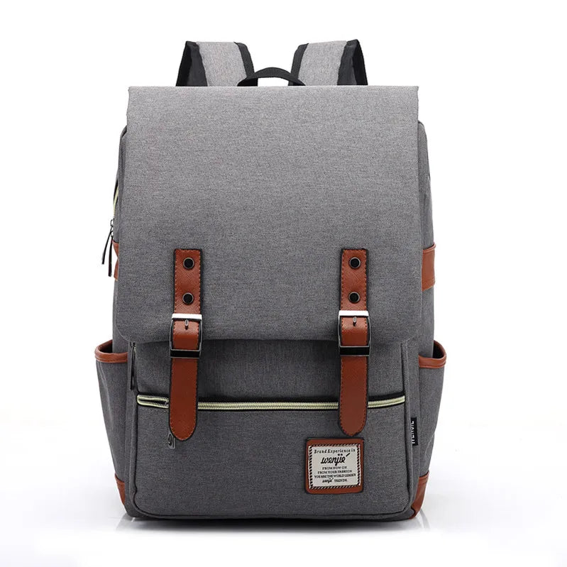 Vintage 16 inch Laptop Backpack Women Canvas Bags Men canvas Travel Leisure Backpacks Retro Casual Bag School Bags For Teenagers BagshotStore