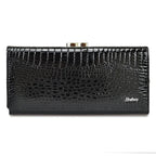 Portefeuille long femme style croco – Élégant et pratique BagshotStore