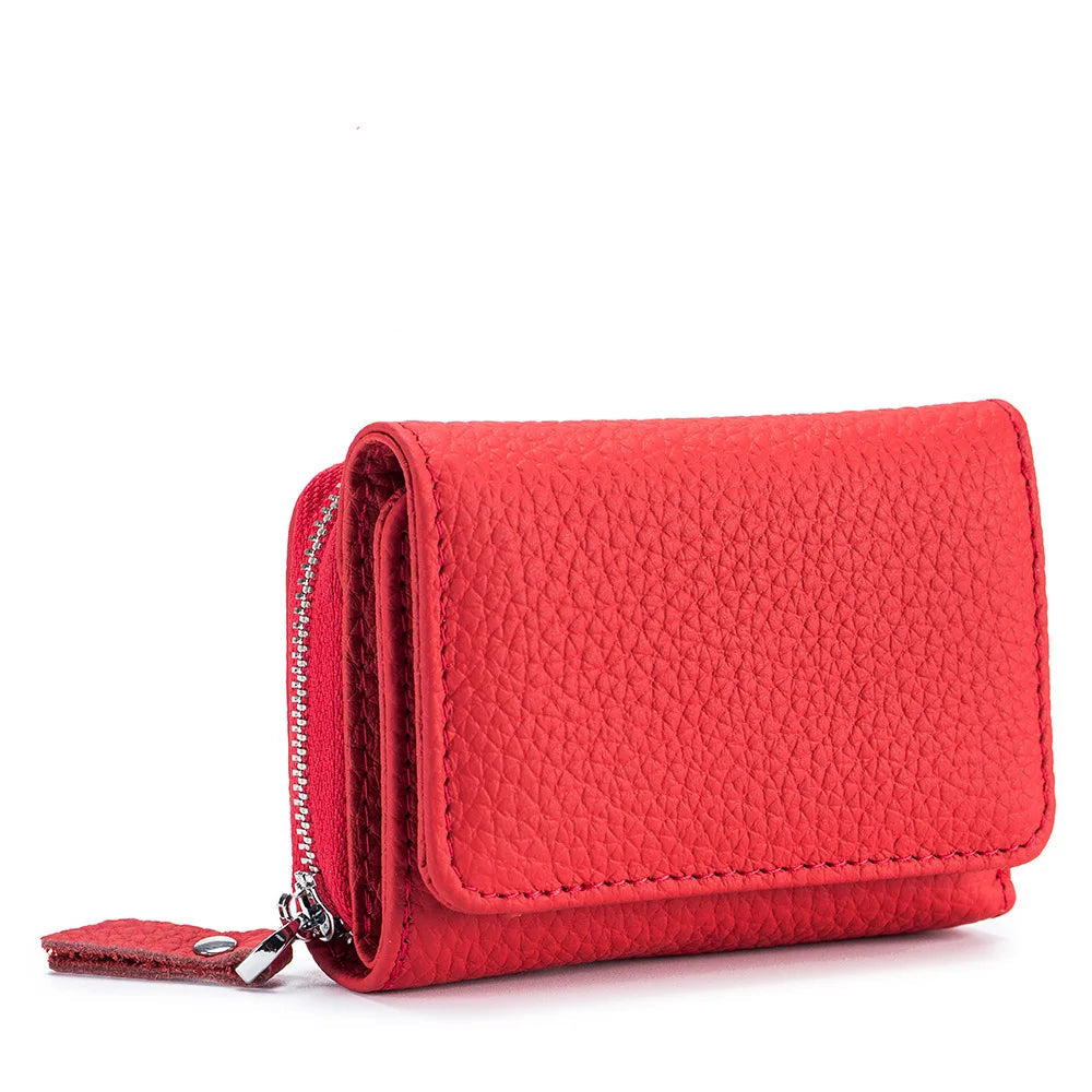 Mini Portefeuille Femme en Cuir Véritable – Compact et Sécurisé BagshotStore