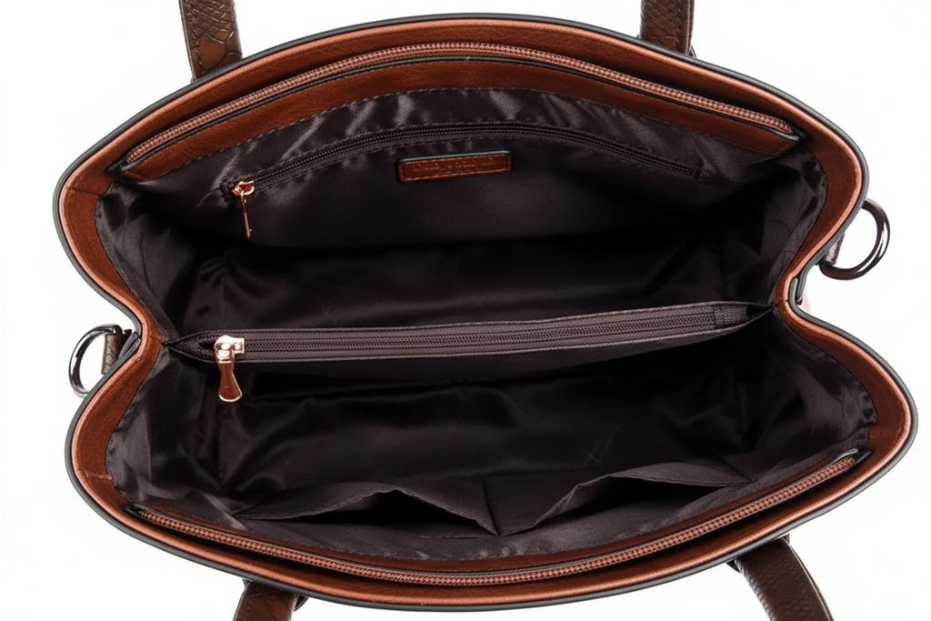 Sac Sienna brun spacieux et élégant intérieur 