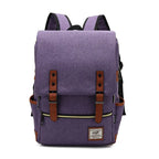 Vintage 16 inch Laptop Backpack Women Canvas Bags Men canvas Travel Leisure Backpacks Retro Casual Bag School Bags For Teenagers BagshotStore