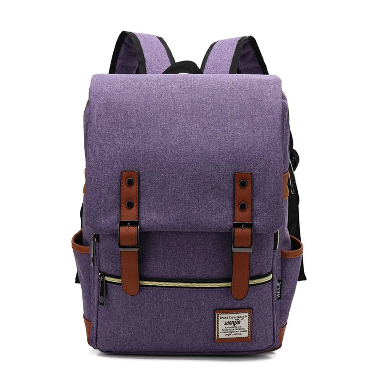 Vintage 16 inch Laptop Backpack Women Canvas Bags Men canvas Travel Leisure Backpacks Retro Casual Bag School Bags For Teenagers BagshotStore