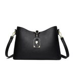 Sac Iris cuir mouton coloris noir rabat fermeture éclair BagshotStore