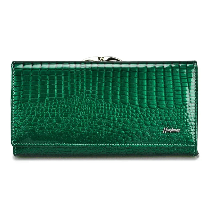 Portefeuille long femme style croco – Élégant et pratique BagshotStore