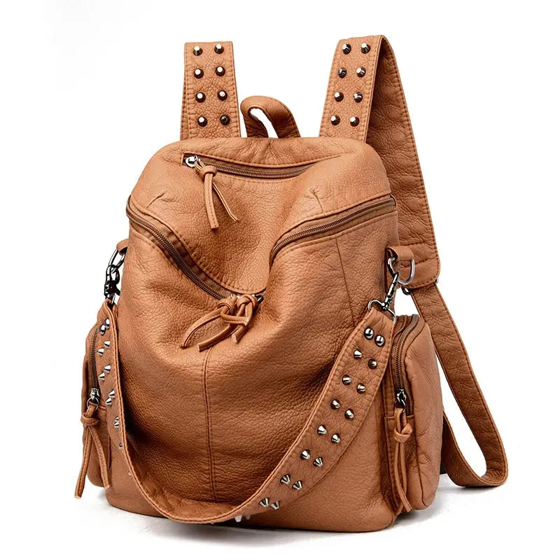 Annmouler Fashion Backpacks for Women Soft Leather Daypack Luxury Quality mochilas Anti-theft Travel Bag Large School Bag BagshotStore