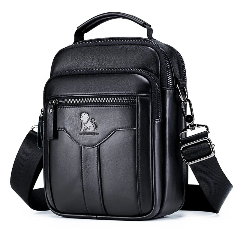 Men's crossbody bag, fashionable leather bag, trendy retro men's top layer cowhide shoulder bag BagshotStore