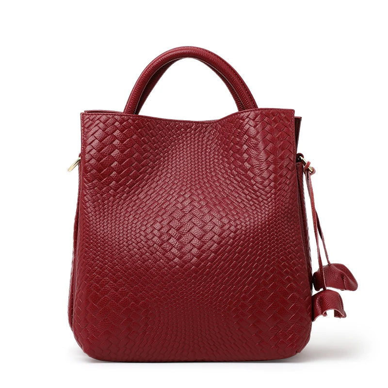 Luxury Top Layer Leather Handbags Minimalism Soft Calfskin Casual Tote Bag Fashion Women ladies handbag BagshotStore