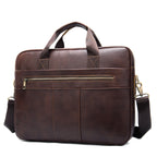 Men Genuine Leather Handbags Casual Leather Laptop Bags Male Business Travel Messenger Bags Men's Crossbody Shoulder Bag BagshotStore