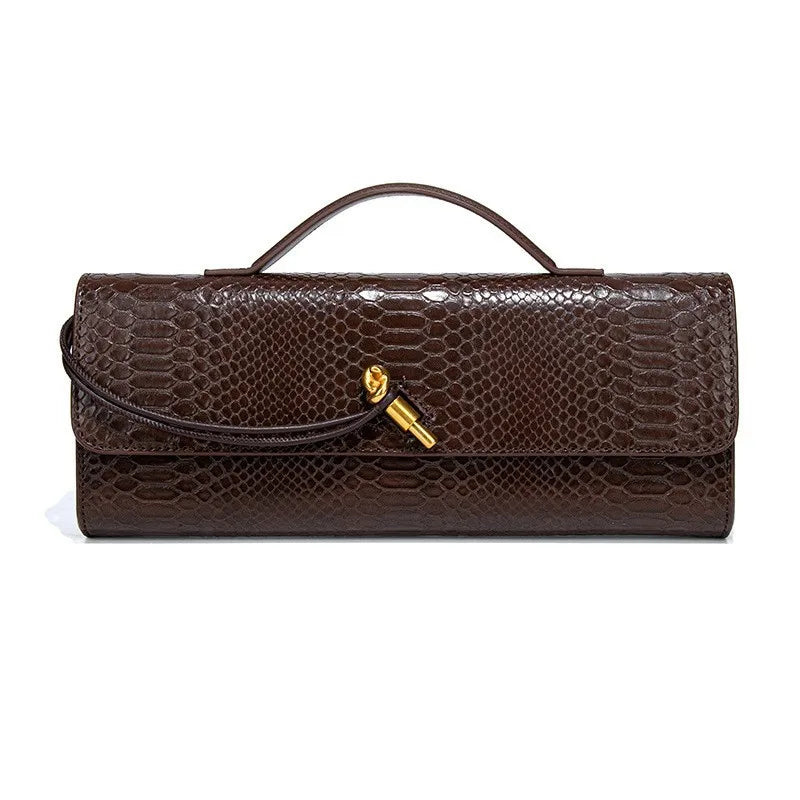 Luxury Design Top-Handle Bag For Women Evening Handbag Long Purse, Crocodile Pattern Crossbody Shoulder Bags Fashionable Outfits BagshotStore