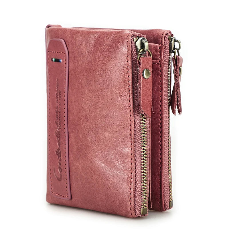 Portefeuille court en cuir véritable Femme Compact et multifonction BagshotStore