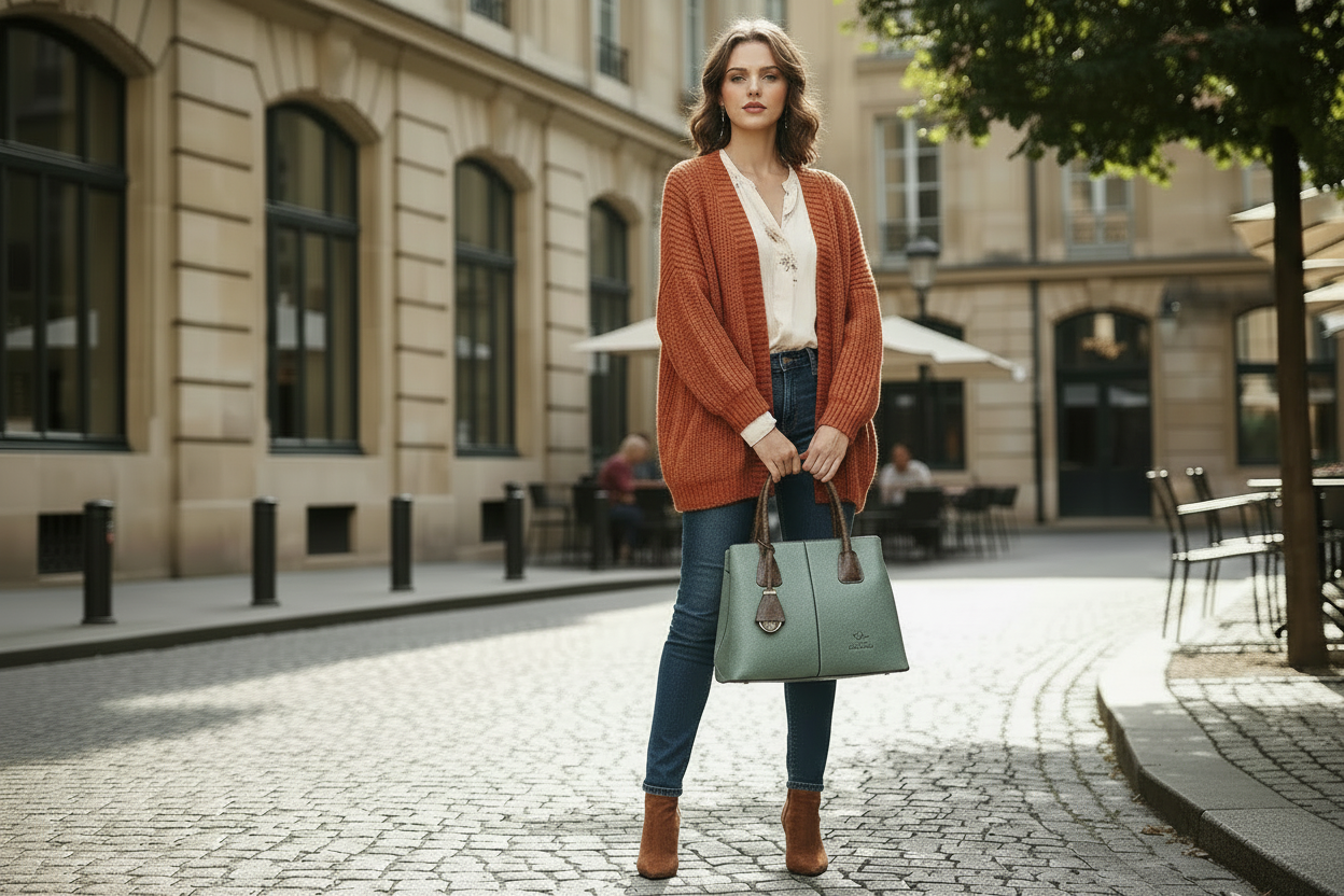 Sienna - Sac Boston Effet Serpent Détails Sequins