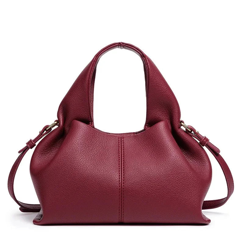 Cloud Shaped Fashion Handbag Single Shoulder Crossbody Underarm Dumpling Bag French Retro Style 2025 Bulingen Soft PU Leather BagshotStore
