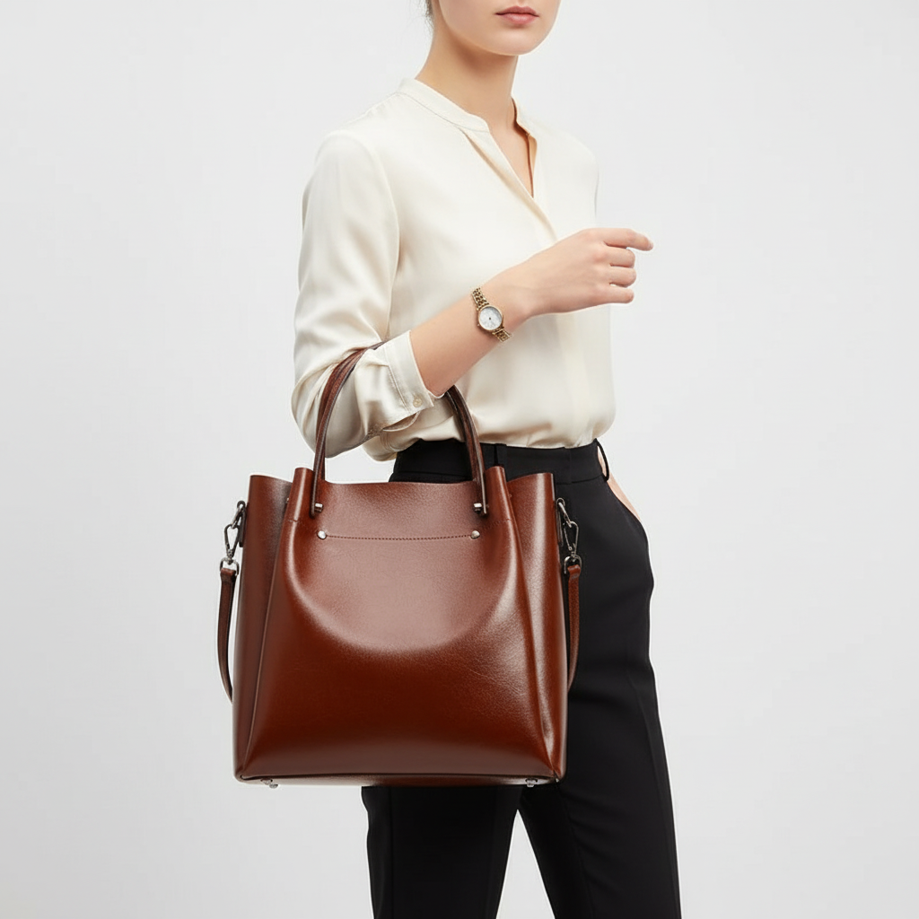 Belli - Sac Seau Cuir Véritable Double Face 100%