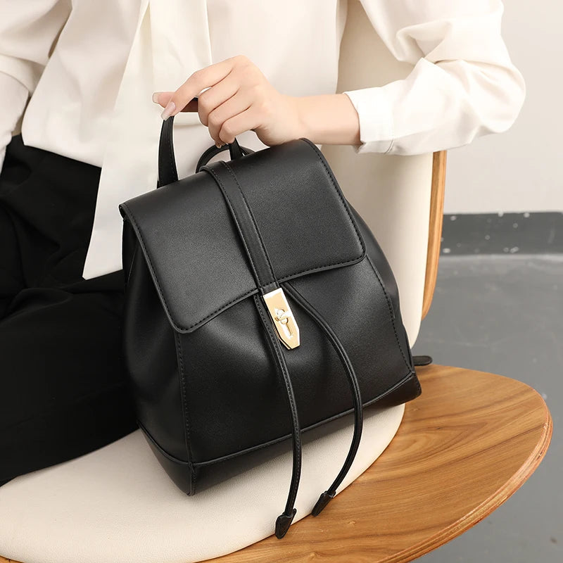 Backpacks Women Genuine Leather Backpack Bags Fashion Design Female Urban Bags Portable Carry-on Book-bag Aesthetic Lady Bag New BagshotStore