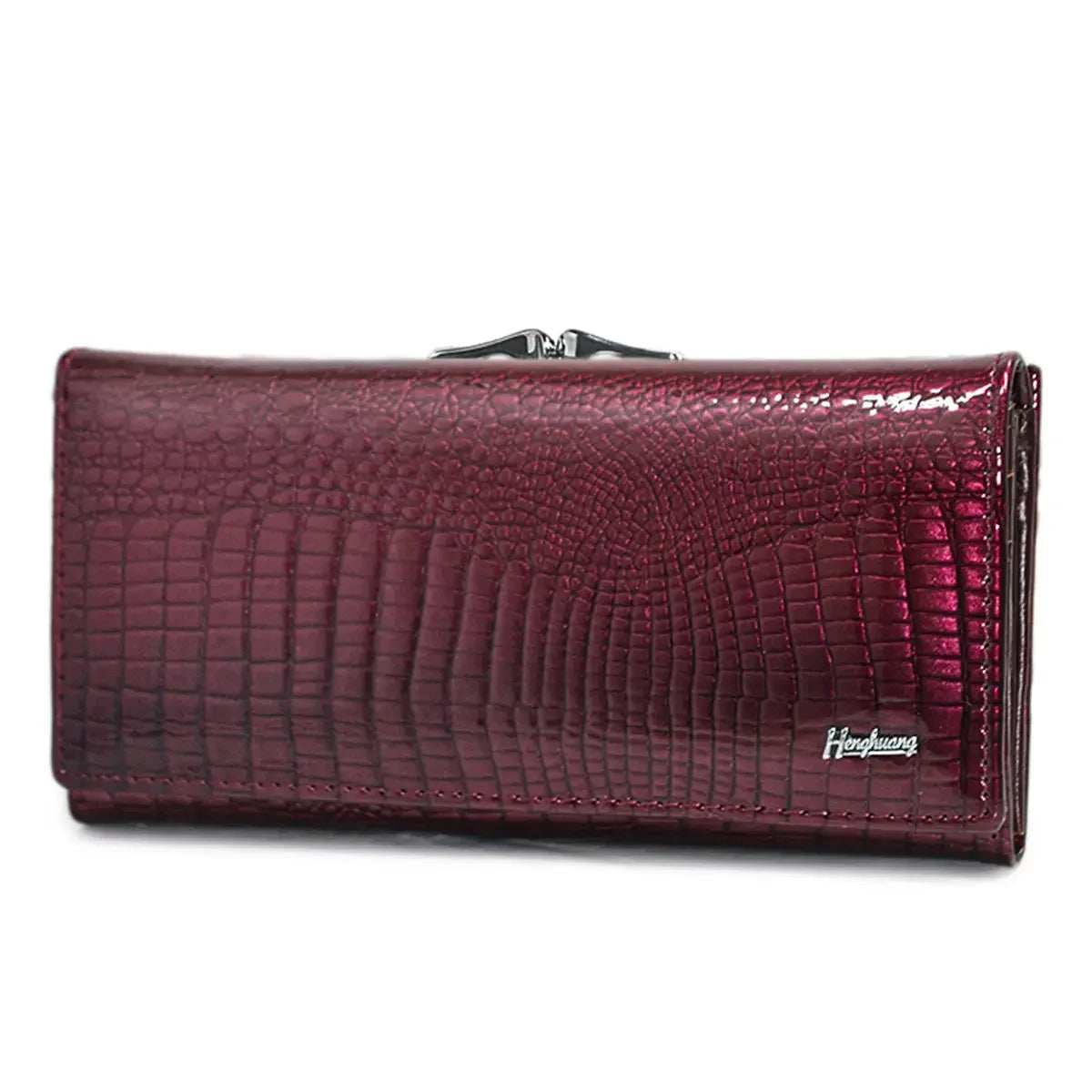 Portefeuille long femme style croco – Élégant et pratique BagshotStore