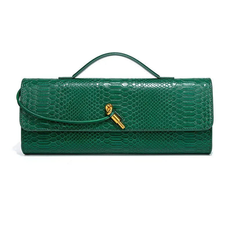 Luxury Design Top-Handle Bag For Women Evening Handbag Long Purse, Crocodile Pattern Crossbody Shoulder Bags Fashionable Outfits BagshotStore