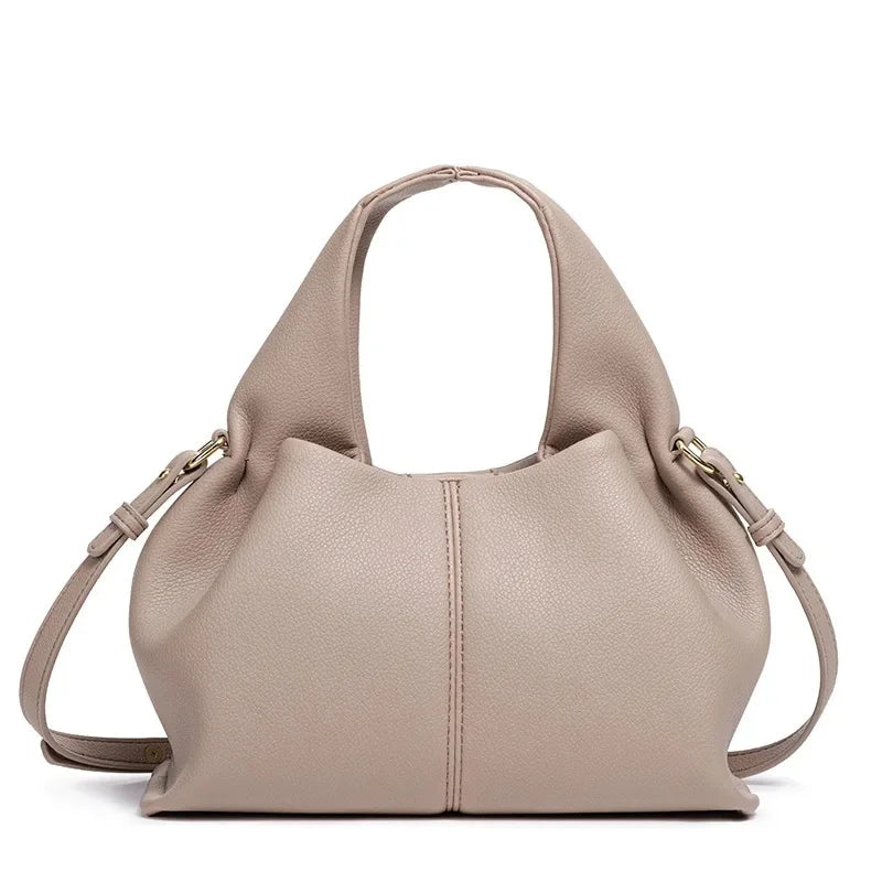 Cloud Shaped Fashion Handbag Single Shoulder Crossbody Underarm Dumpling Bag French Retro Style 2025 Bulingen Soft PU Leather BagshotStore