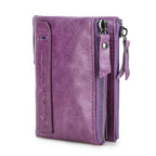 Portefeuille court en cuir véritable Femme Compact et multifonction BagshotStore