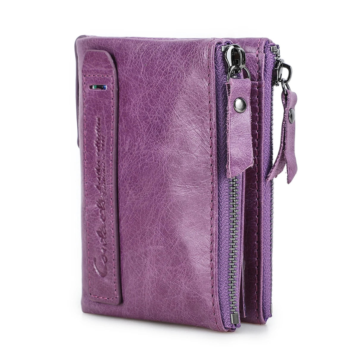Portefeuille court en cuir véritable Femme Compact et multifonction BagshotStore
