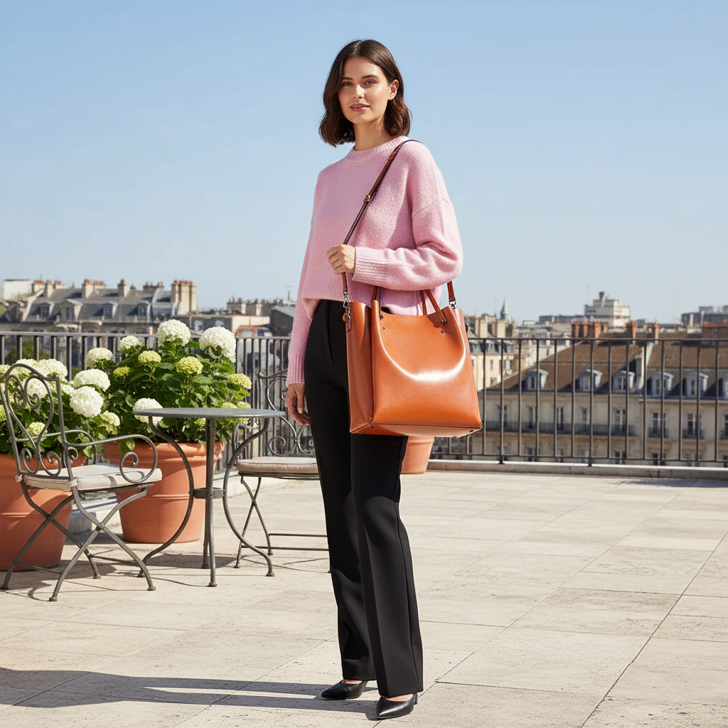 Belli - Sac Seau Cuir Véritable Double Face 100%