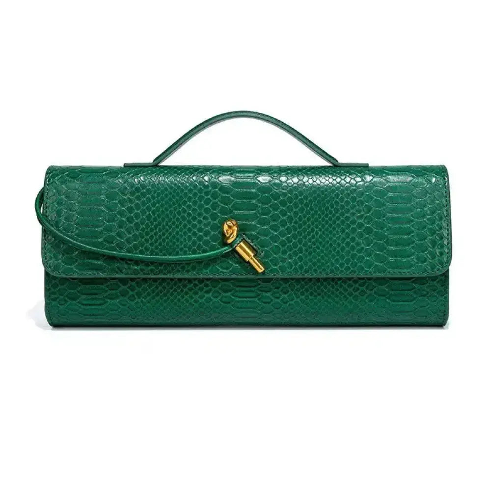 Mini sac Orphéa vert émeraude motif serpentin détails BagshotStore